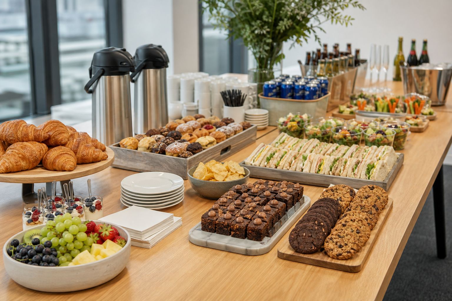 Corporate catering spread